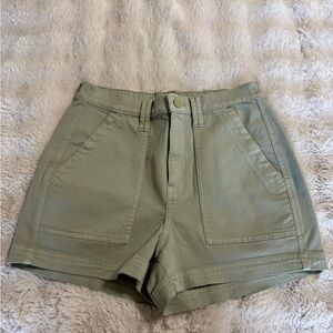 UpWest Sage Green High Waist Women's Shorts